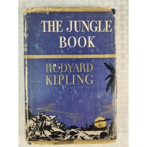 1894 RUDYARD KIPLING The Jungle Book Dust Jacket Hardcover RARE Classic Story
